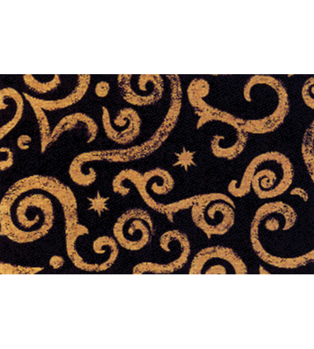 Black Arabesque Tablecloth 120"L x 60"W